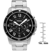  Shop Authentic Fossil Grant Sport Chronograph Black Dial Silver Steel Strap Watch for Men - FS5236 - Luxxuri