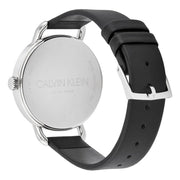  Shop Authentic Calvin Klein Evan White Dial Black Leather Strap Watch for Women - K7B231CY - Luxxuri