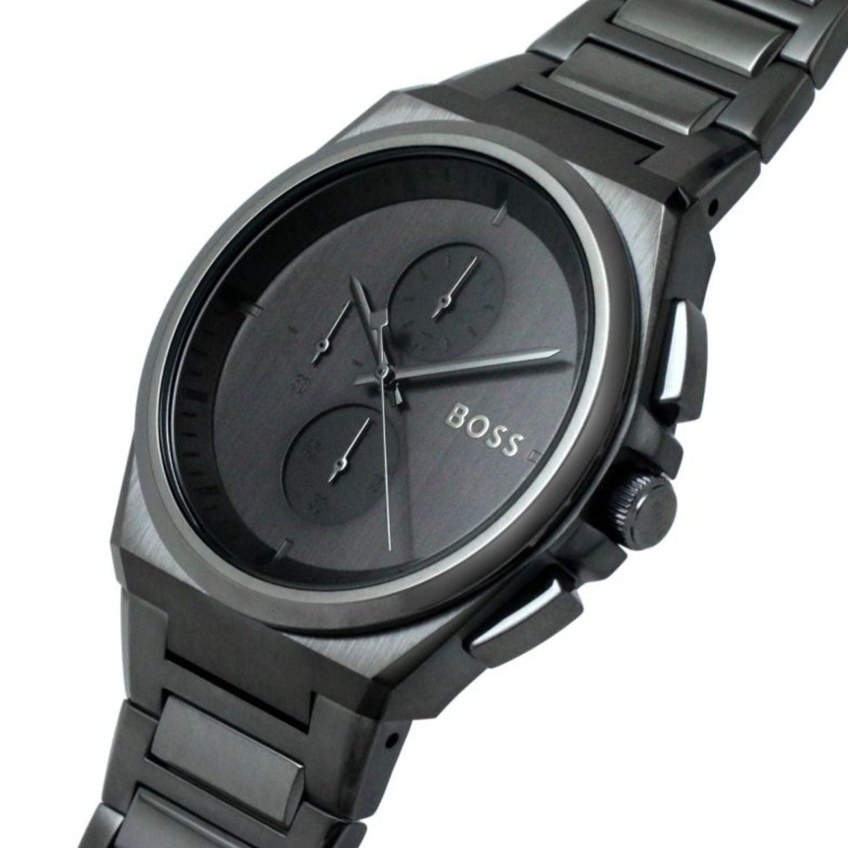  Shop Authentic Hugo Boss Steer Chronograph Quartz Grey Dial Grey Steel Strap Watch For Men - 1513996 - Luxxuri
