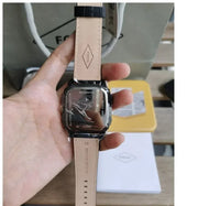  Shop Authentic Fossil Inscription Automatic Skeleton Rose Gold Dial Black Leather Strap Watch for Men - BQ2572 - Luxxuri
