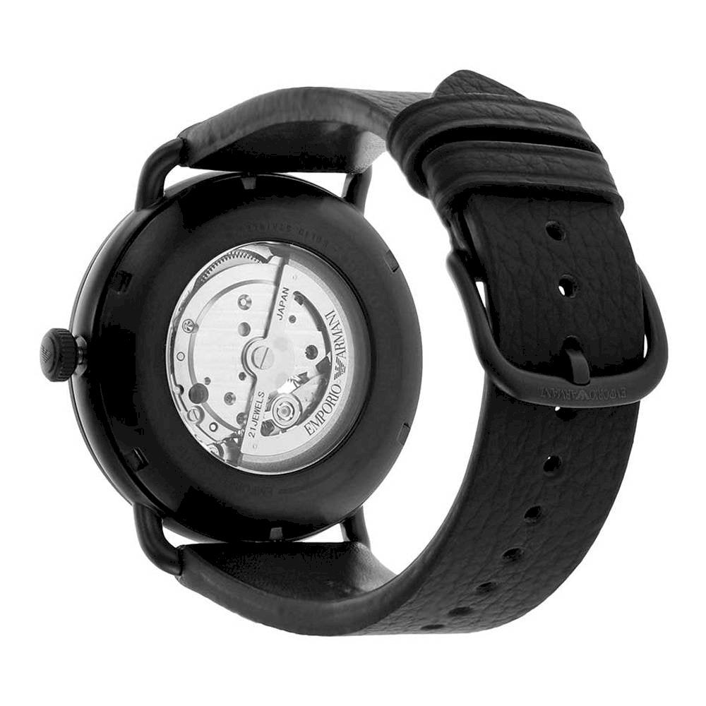  Shop Authentic Emporio Armani Aviator Chronograph Black Dial Black Leather Strap Watch For Men - AR60028 - Luxxuri