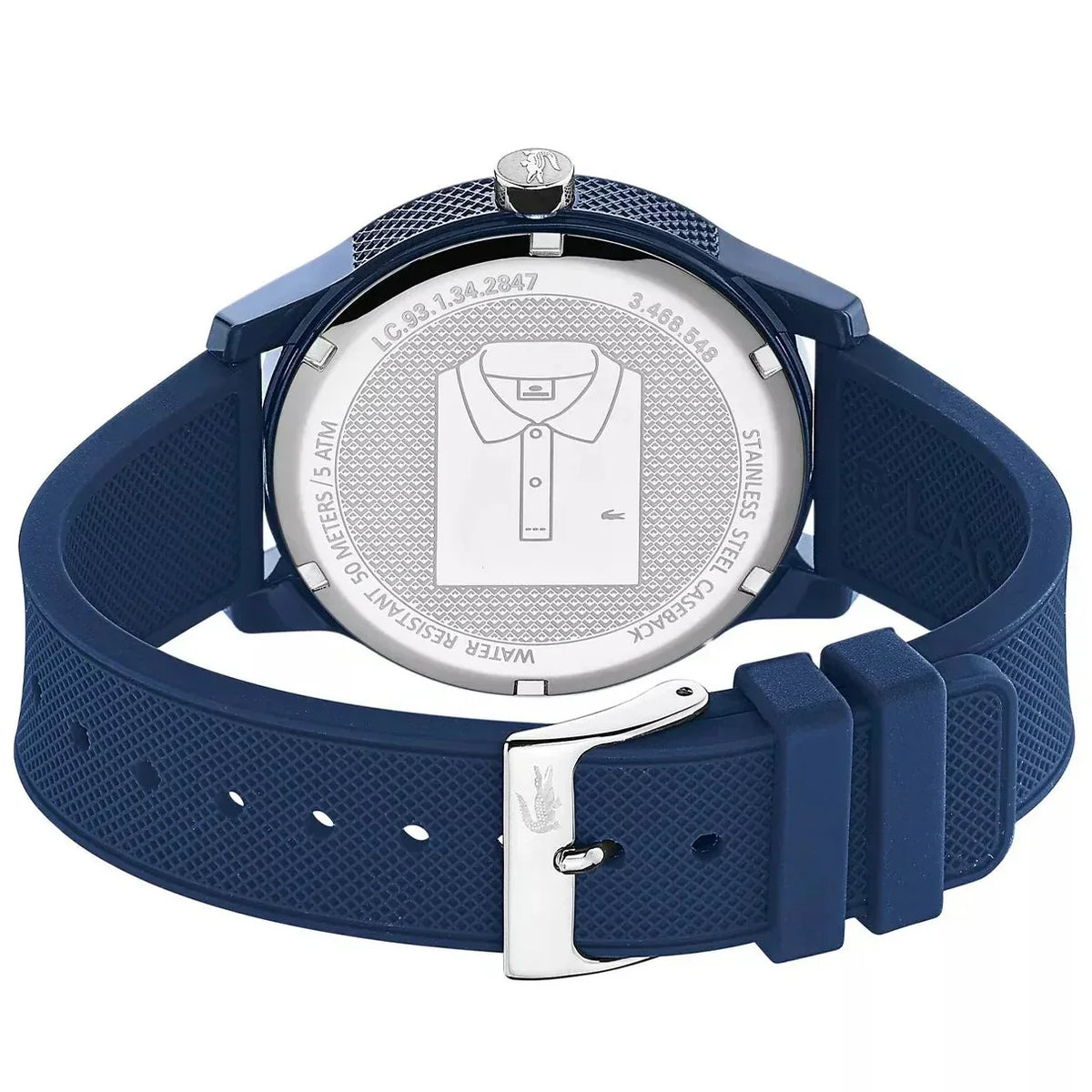 Lacoste 12.12 Blue Dial Blue Silicon Strap Watch for Men - 2010987
