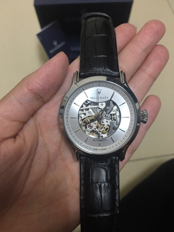 Shop Authentic Maserati Epoca Automatic Skeleton Mechanical Silver Dial Watch For Men - R8821118003 - Luxxuri