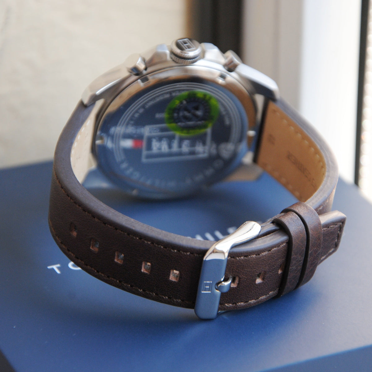  Shop Authentic Tommy Hilfiger Decker Grey Dial Brown Leather Strap Watch for Men - 1791562 - Luxxuri