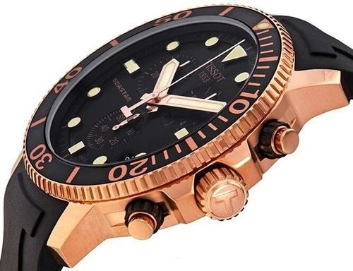  Shop Authentic Tissot Seastar 1000 Chronograph Black Dial Black Rubber Strap Watch For Men - T120.417.37.051.00 - Luxxuri
