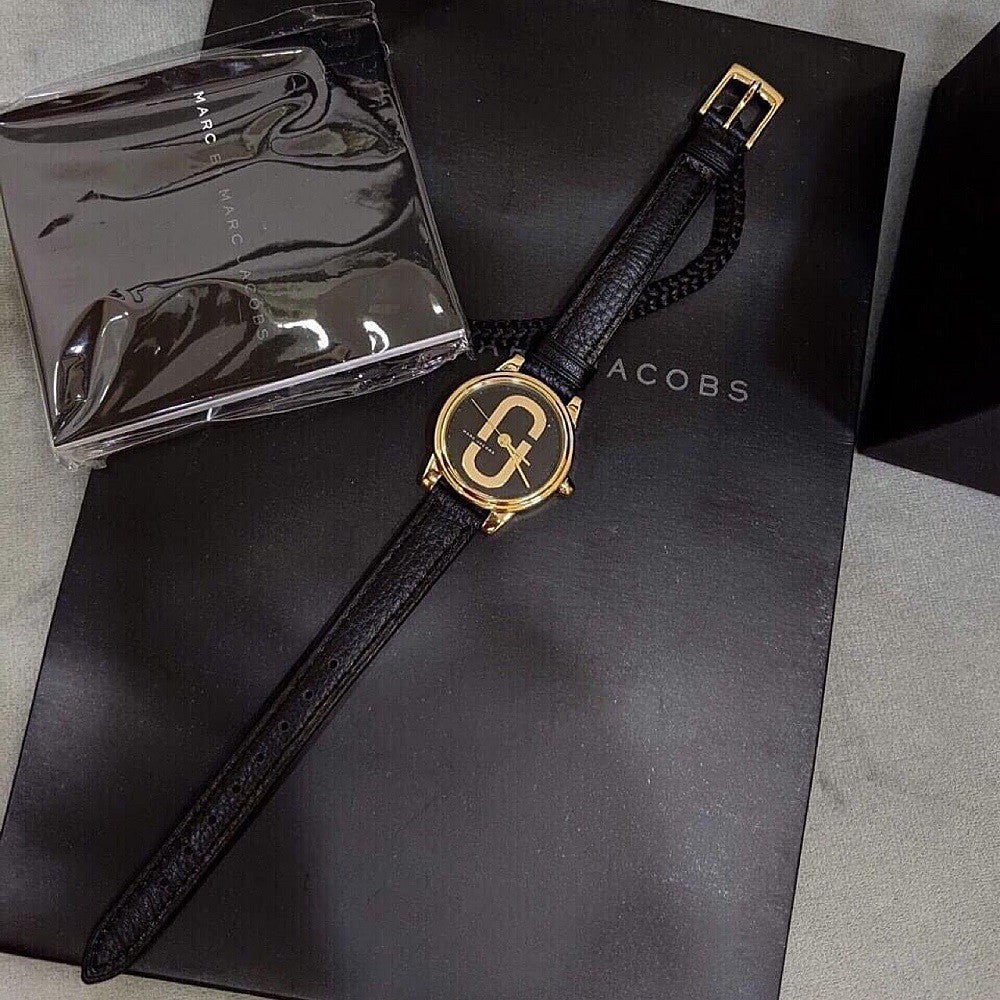  Shop Authentic Marc Jacobs Corie Black Dial Black Leather Strap Watch for Women - MJ1580 - Luxxuri