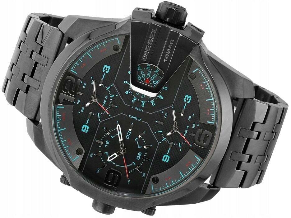  Shop Authentic Diesel Uber Chief Black Dial Grey Stainless Steel Strap Watch For Men - DZ7372 - Luxxuri