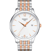  Shop Authentic Tissot T Classic Tradition Lady White Dial Two Tone Steel Strap Watch For Women - T063.210.22.037.01 - Luxxuri