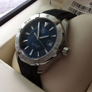 Shop Authentic Tag Heuer Aquaracer Caliber 5 Blue Dial Black Rubber Strap Watch for Men - WAY2112.FT8021 - Luxxuri
