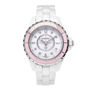  Shop Authentic Chanel J12 Quartz Diamonds Ceramic White Dial White Steel Strap Watch for Women - J12 H4466 - Luxxuri