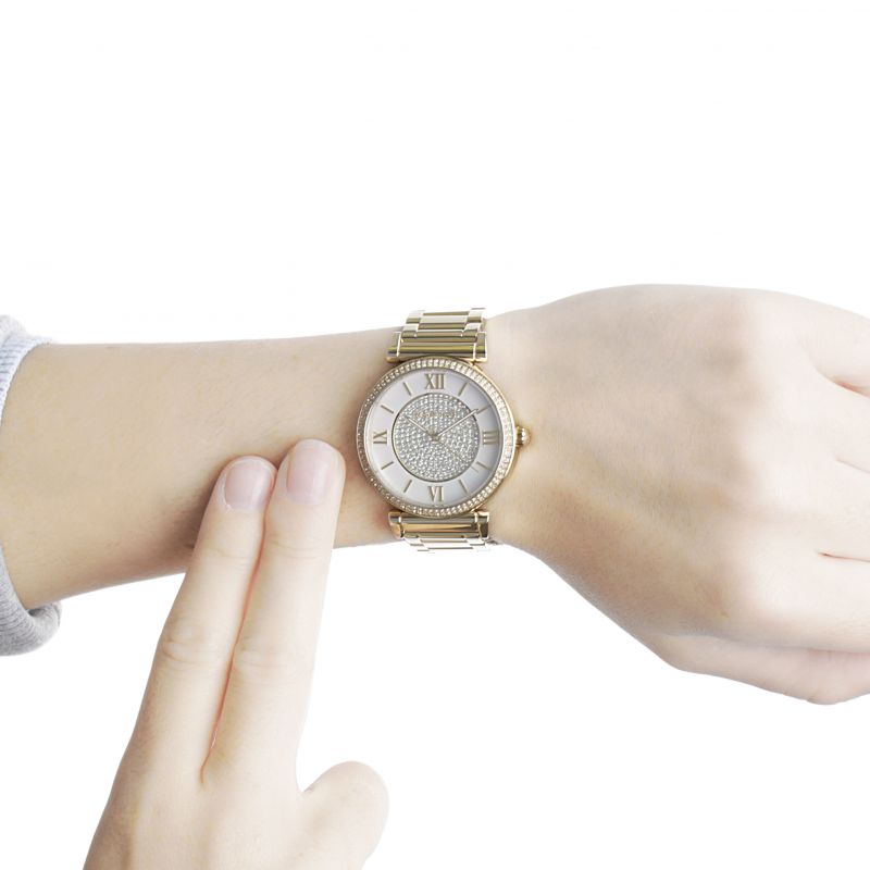  Shop Authentic Michael Kors Catlin Silver Dial Silver Steel Strap Watch for Women - MK3355 - Luxxuri