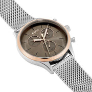  Shop Authentic Hugo Boss Companion Chronograph Grey Dial Silver Mesh Bracelet Watch For Men - 1513549 - Luxxuri