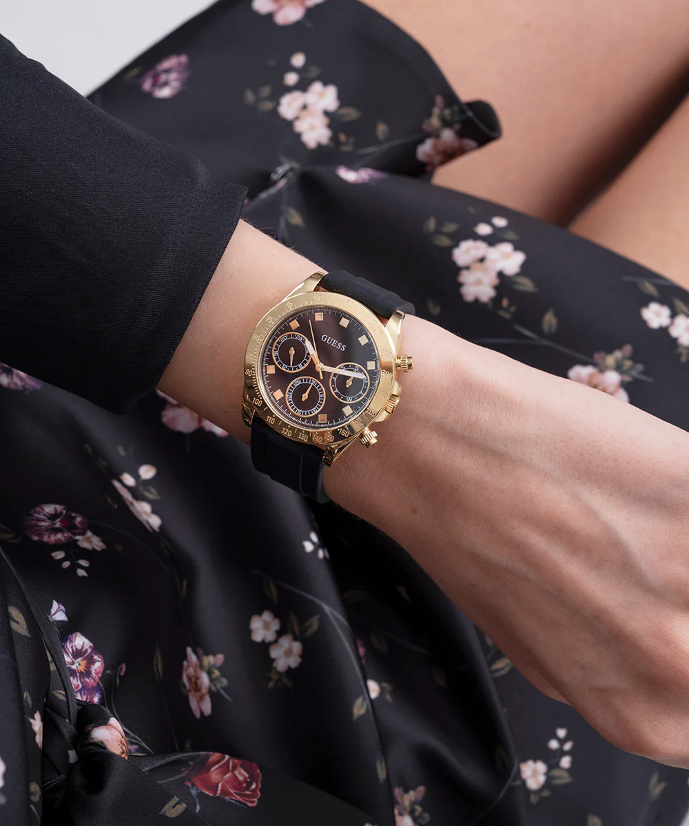  Shop Authentic Guess Eclipse Multi Function Black Dial Black Rubber Strap Watch for Women - GW0315L1 - Luxxuri
