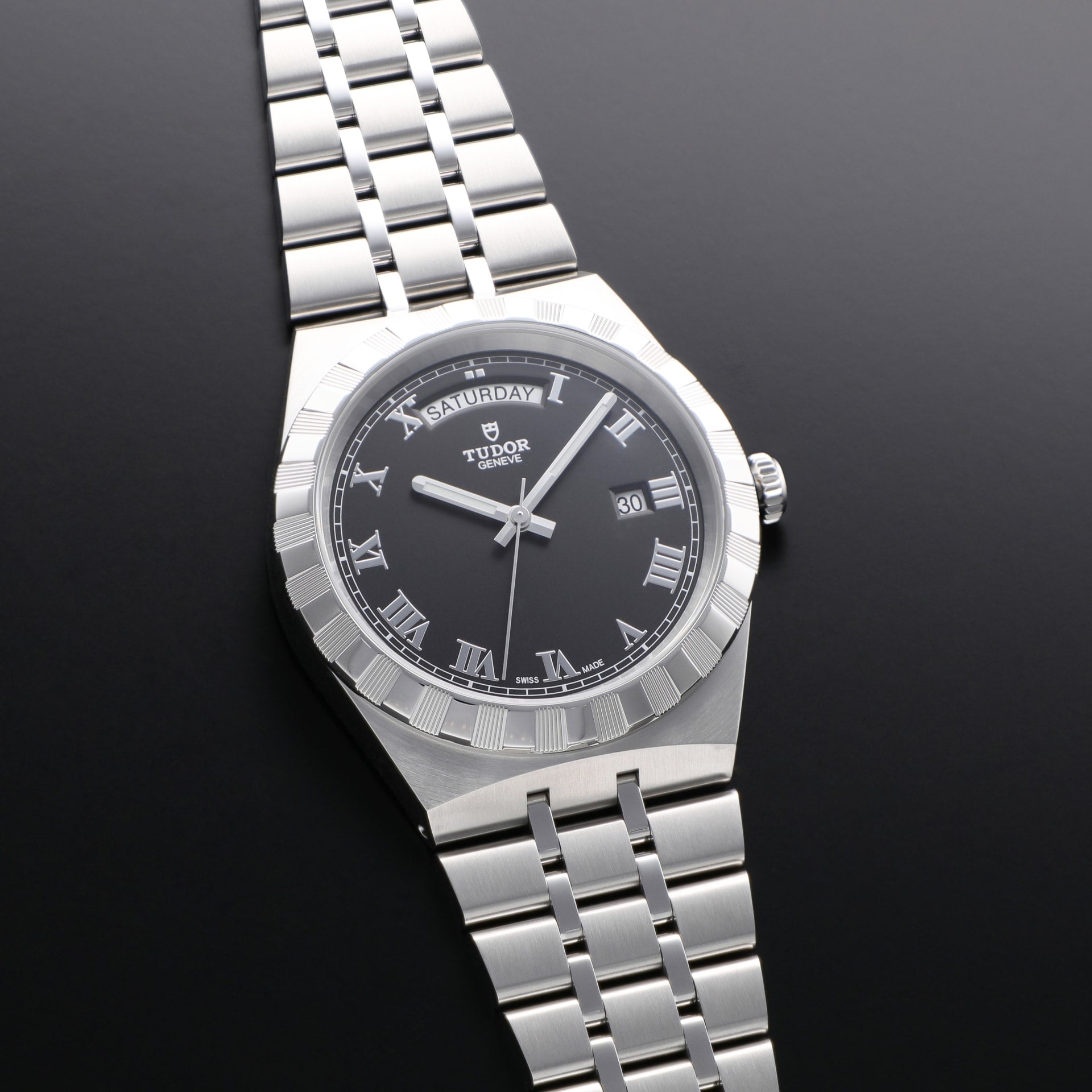  Shop Authentic Tudor Royal Automatic Black Dial Silver Steel Strap Watch for Men - M28600-0003 - Luxxuri