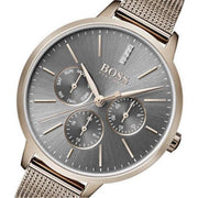  Shop Authentic Hugo Boss Symphony Grey Dial Gold Mesh Bracelet Watch for Women - 1502424 - Luxxuri