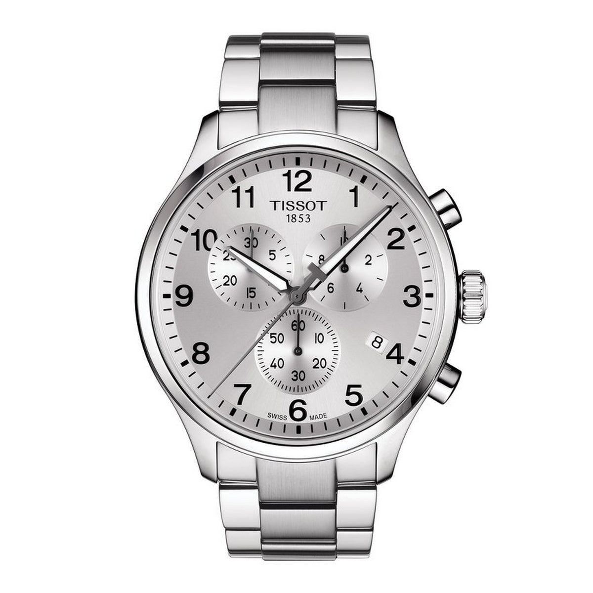  Shop Authentic Tissot Chrono XL Classic Silver Dial Silver Steel Strap Watch For Men - T116.617.11.037.00 - Luxxuri