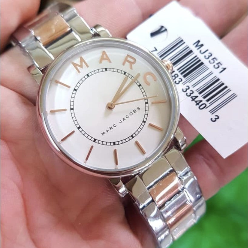  Shop Authentic Marc Jacobs Roxy Silver Dial Two Tone Steel Strap Watch for Women - MJ3551 - Luxxuri