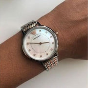  Shop Authentic Emporio Armani Mother of Pearl Dial Two Tone Stainless Steel Watch For Women - AR11094 - Luxxuri