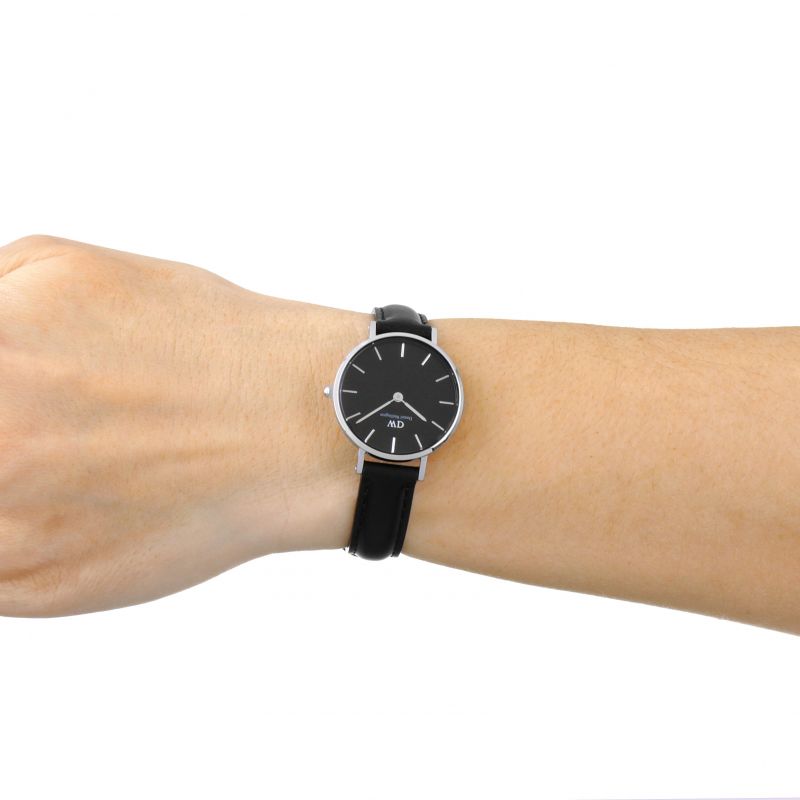  Shop Authentic Daniel Wellington Classic Petite Sheffield Black Dial Black Leather Strap Watch For Women - DW00100236 - Luxxuri