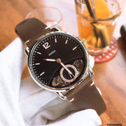  Shop Authentic Fossil The Commuter Twist Black Dial Brown Leather Strap Watch for Men -  ME1165 - Luxxuri