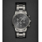  Shop Authentic Daniel Wellington Iconic Link Chronograph Grey Dial Grey Steel Strap Watch for Men - DW00100643 - Luxxuri