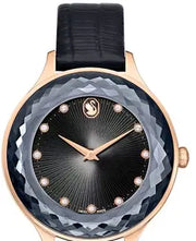  Shop Authentic Swarovski Octea Nova Black Dial Black Leather Strap Watch for Women - 5650033 - Luxxuri