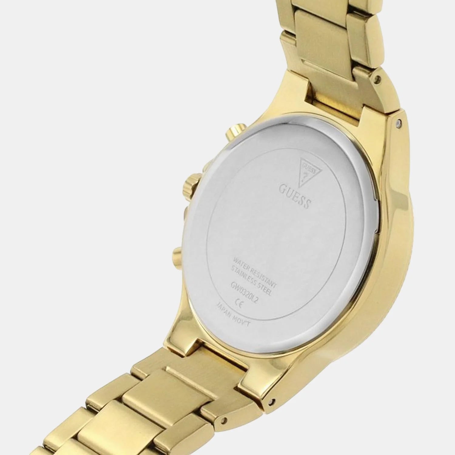  Shop Authentic Guess Moonlight Multi Function Diamonds Gold Dial Gold Steel Strap Watch for Women - GW0320L2 - Luxxuri