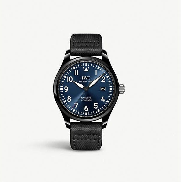  Shop Authentic IWC Pilot’s Watch Mark XVIII Edition “Laureus Sport for Good Foundation" Blue Dial Black Nylon Strap Watch for Men - IW324703 - Luxxuri