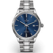  Shop Authentic Tudor Style Automatic Blue Dial Silver Steel Strap Watch for Men - M12710-0013 - Luxxuri