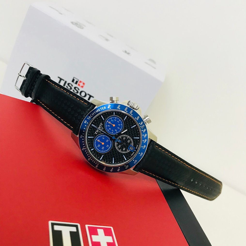  Shop Authentic Tissot V8 Alpine Carbon Chronograph Black Dial Black Leather Strap Watch For Men - T106.417.16.201.00 - Luxxuri