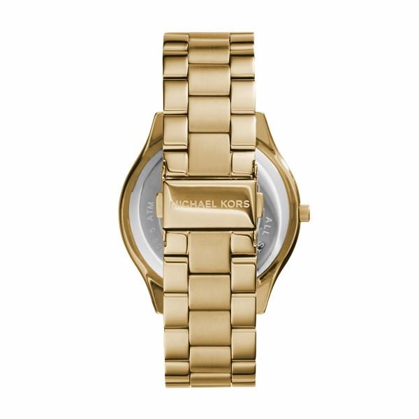  Shop Authentic Michael Kors Slim Runway Black Dial Gold Steel Strap Watch for Women - MK3803 - Luxxuri