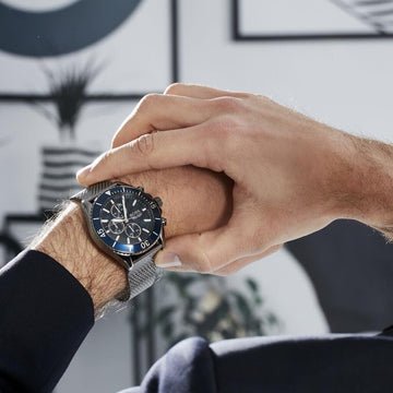  Shop Authentic Hugo Boss Ocean Edition Blue Dial Black Mesh Bracelet Watch for Men - 1513702 - Luxxuri