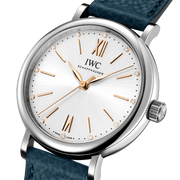  Shop Authentic IWC Portofino Automatic Silver Dial Blue Leather Strap Watch for Women - IW357411 - Luxxuri