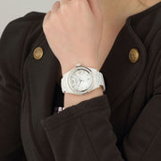  Shop Authentic Emporio Armani Ceramica White Mother of Pearl Dial Stainless Steel Strap Watch For Women - AR1426 - Luxxuri