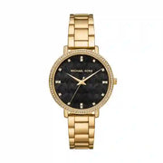  Shop Authentic Michael Kors Pyper Three-Hand Black Dial Gold Steel Strap Watch For Women - MK4593 - Luxxuri