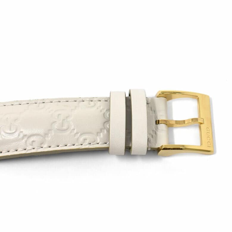  Shop Authentic Gucci G Timeless Quartz White Dial White Leather Strap Watch For Women - YA1264033A - Luxxuri