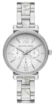  Shop Authentic Michael Kors Sofie Analog White Dial Silver Steel Strap Watch For Women - MK4345 - Luxxuri
