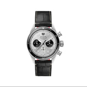  Shop Authentic Tag Heuer Autavia Chronometer Flyback Chronograph Silver Dial Black Leather Strap Watch for Men - CBE511B.FC8279 - Luxxuri
