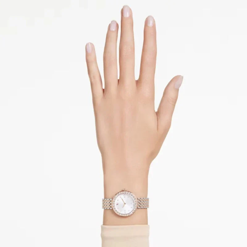  Shop Authentic Swarovski Certa Crystals Silver Dial Two Tone Steel Strap Watch for Women - 5672971 - Luxxuri