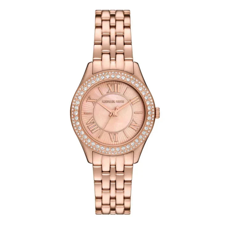  Shop Authentic Michael Kors Harlowe Three-Hand Rose Gold Dial Rose Gold Steel Strap Watch for Women - MK4845 - Luxxuri