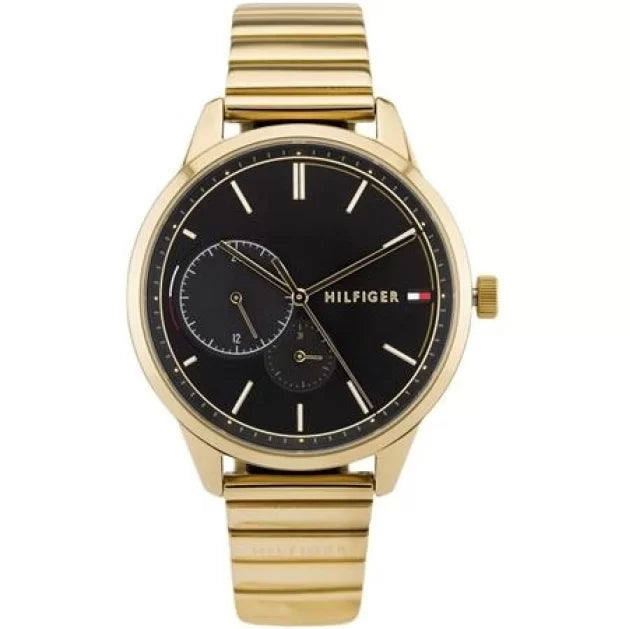 Shop Authentic Tommy Hilfiger Brooke Black Dial Gold Steel Strap Watch for Women  - 1782019 - Luxxuri