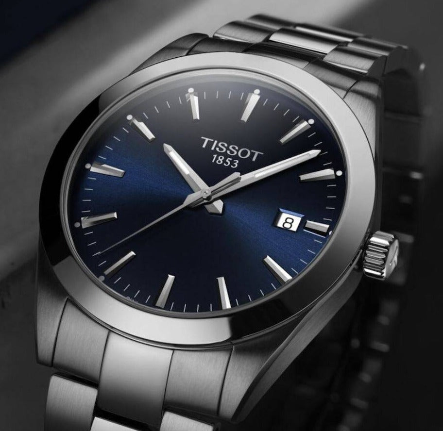  Shop Authentic Tissot Gentleman Blue Dial Silver Steel Strap Watch For Men - T127.410.11.041.00 - Luxxuri