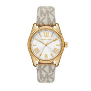  Shop Authentic Michael Kors Lexington Analog Silver Dial White Leather Strap Watch For Women - MK4746 - Luxxuri