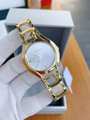  Shop Authentic Calvin Klein Class White Dial Gold Steel Strap Watch for Women - K6R23526 - Luxxuri