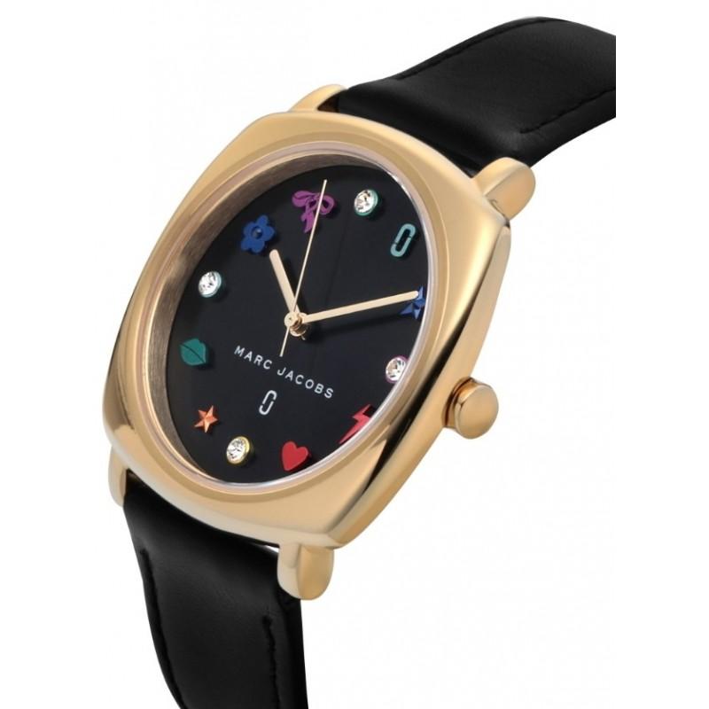  Shop Authentic Marc Jacobs Mandy Black Dial Black Leather Strap Watch for Women - MJ1597 - Luxxuri