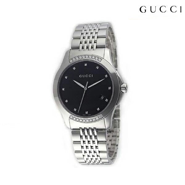  Shop Authentic Gucci G Timeless Diamonds Black Dial Silver Steel Strap Watch For Women - YA126408 - Luxxuri