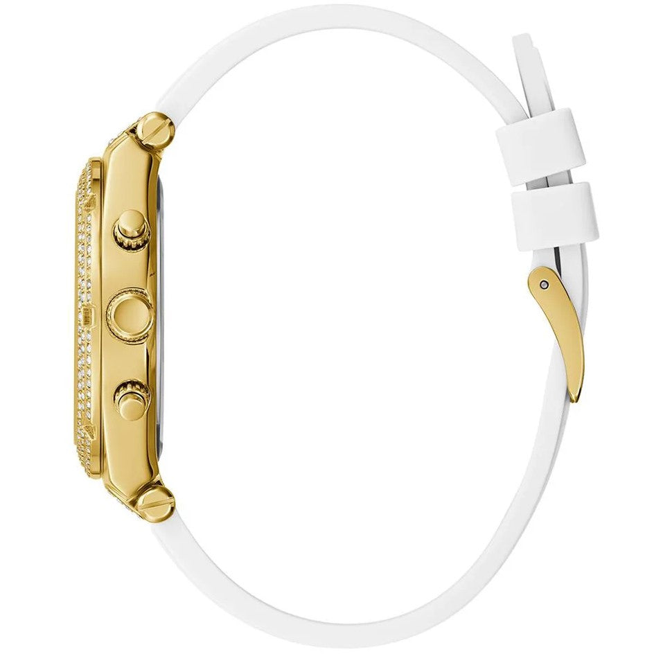  Shop Authentic Guess Venus Diamonds White Dial White Rubber Strap Watch for Women - GW0118L5 - Luxxuri