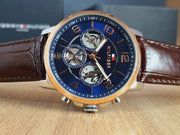  Shop Authentic Tommy Hilfiger Keagan Chronograph Blue Dial Brown Leather Strap Watch for Men - 1791290 - Luxxuri