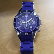  Shop Authentic Marc Jacobs Rock Chronograph Blue Dial Blue Silicone Strap Watch for Women - MBM2548 - Luxxuri