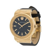  Shop Authentic Versace Greca Black Dial Black Leather Strap Watch for Women - VEVH00320 - Luxxuri